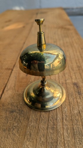 Brass bronze desk - bell, vintage